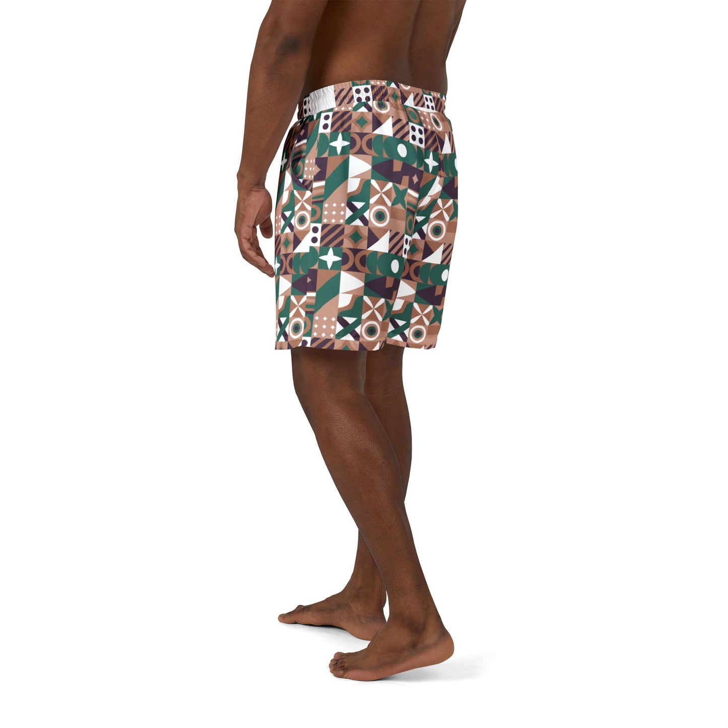 Stylish Unisex Swim Shorts - Tribe Pattern