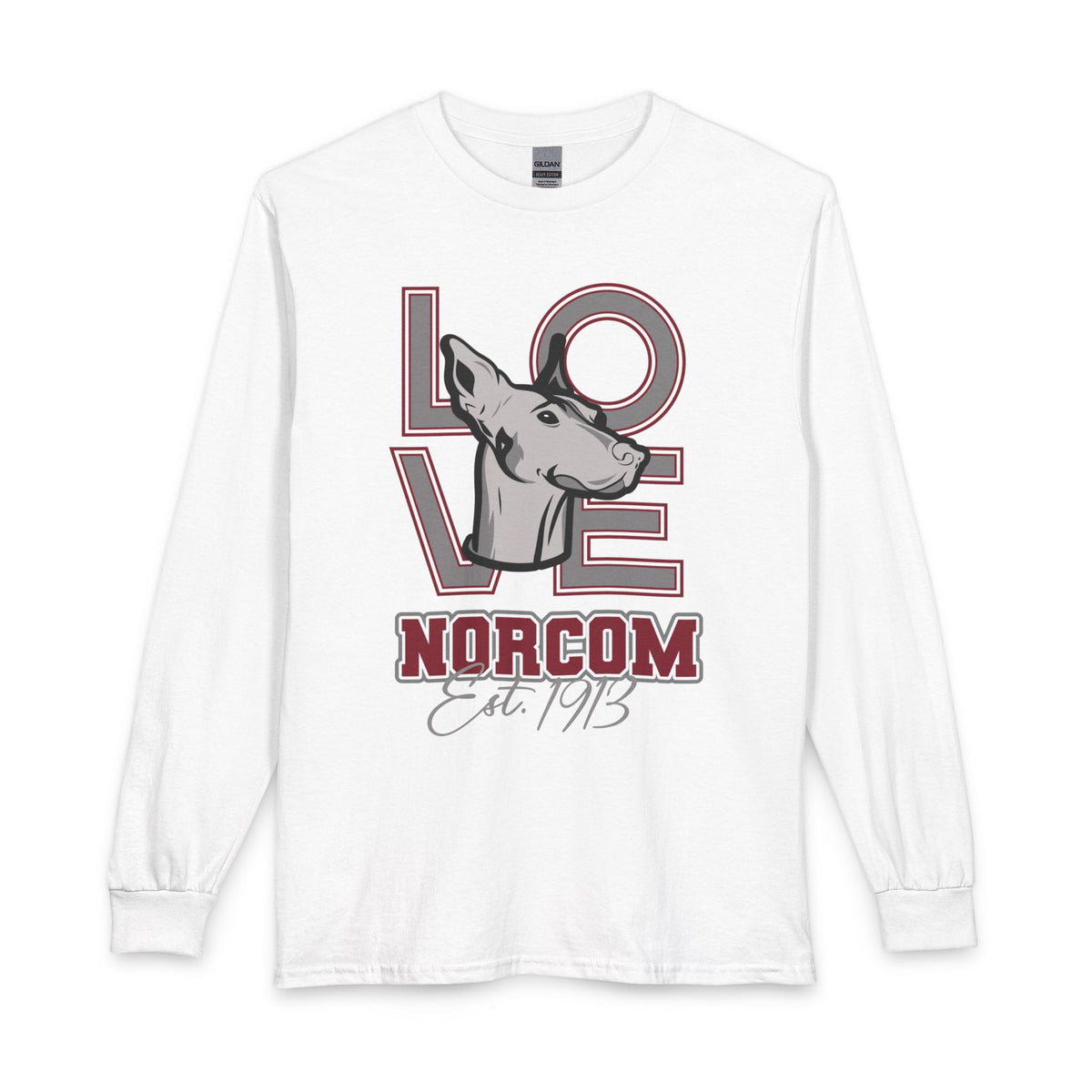 Norcom Love Long Sleeve Tee — 'LOVE NORCOM Est. 1913' School Spirit Shirt