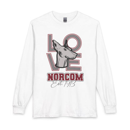 Norcom Love Long Sleeve Tee — 'LOVE NORCOM Est. 1913' School Spirit Shirt
