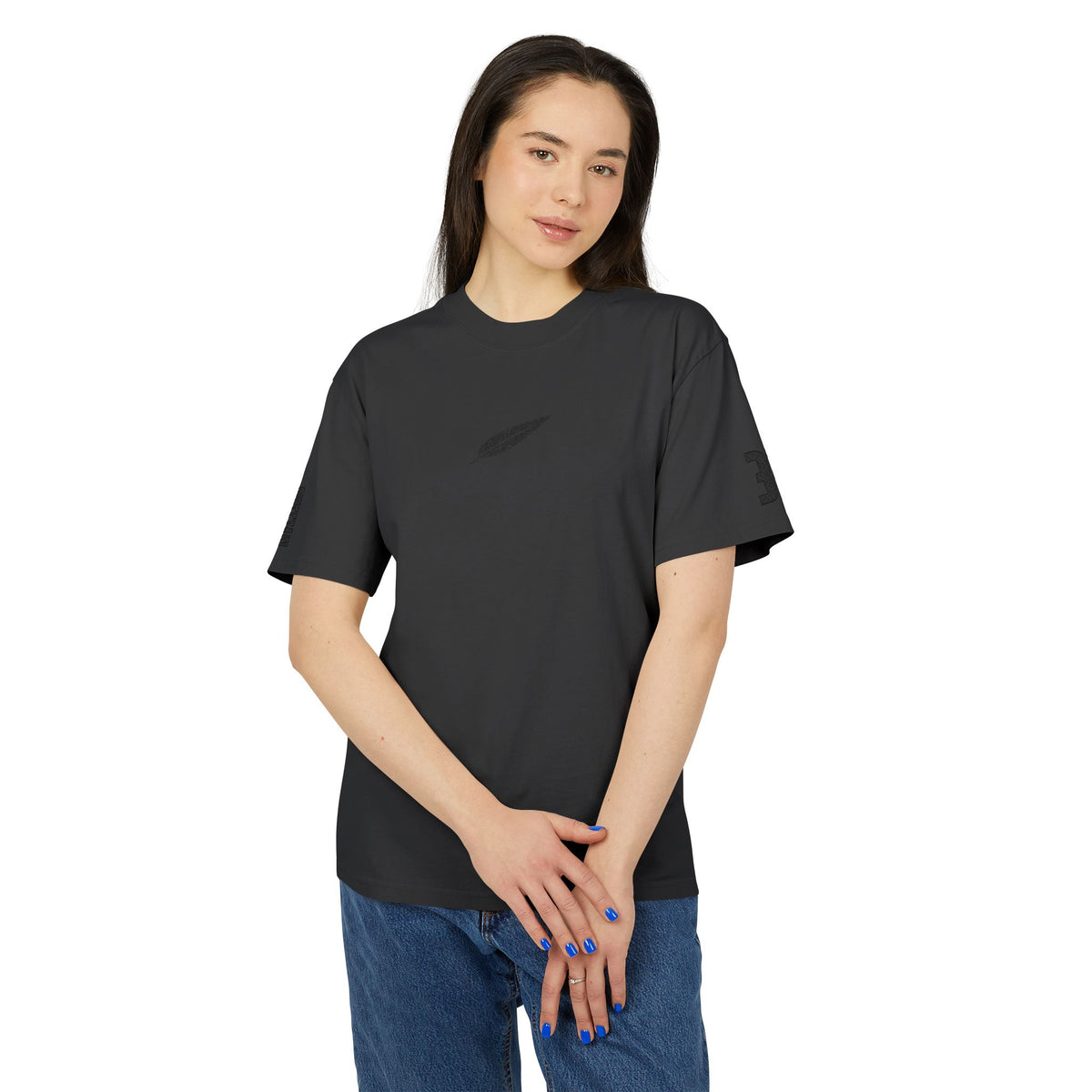 Feather Logo Tee - Minimal Vintage Graphic T-Shirt