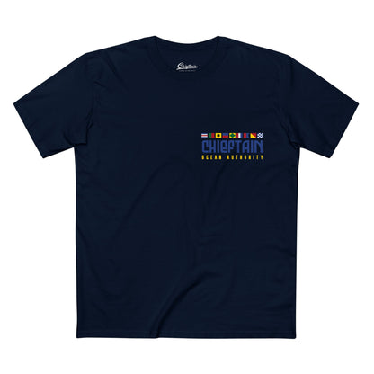 Chieftain Sailing Tee — Captain of the Ship Nautical Graphic T‑Shirt