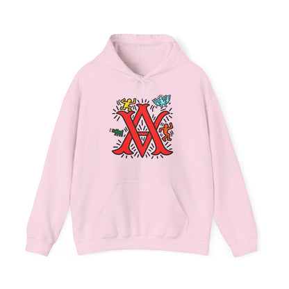 Abstract Vision Monogram Graphic Hoodie