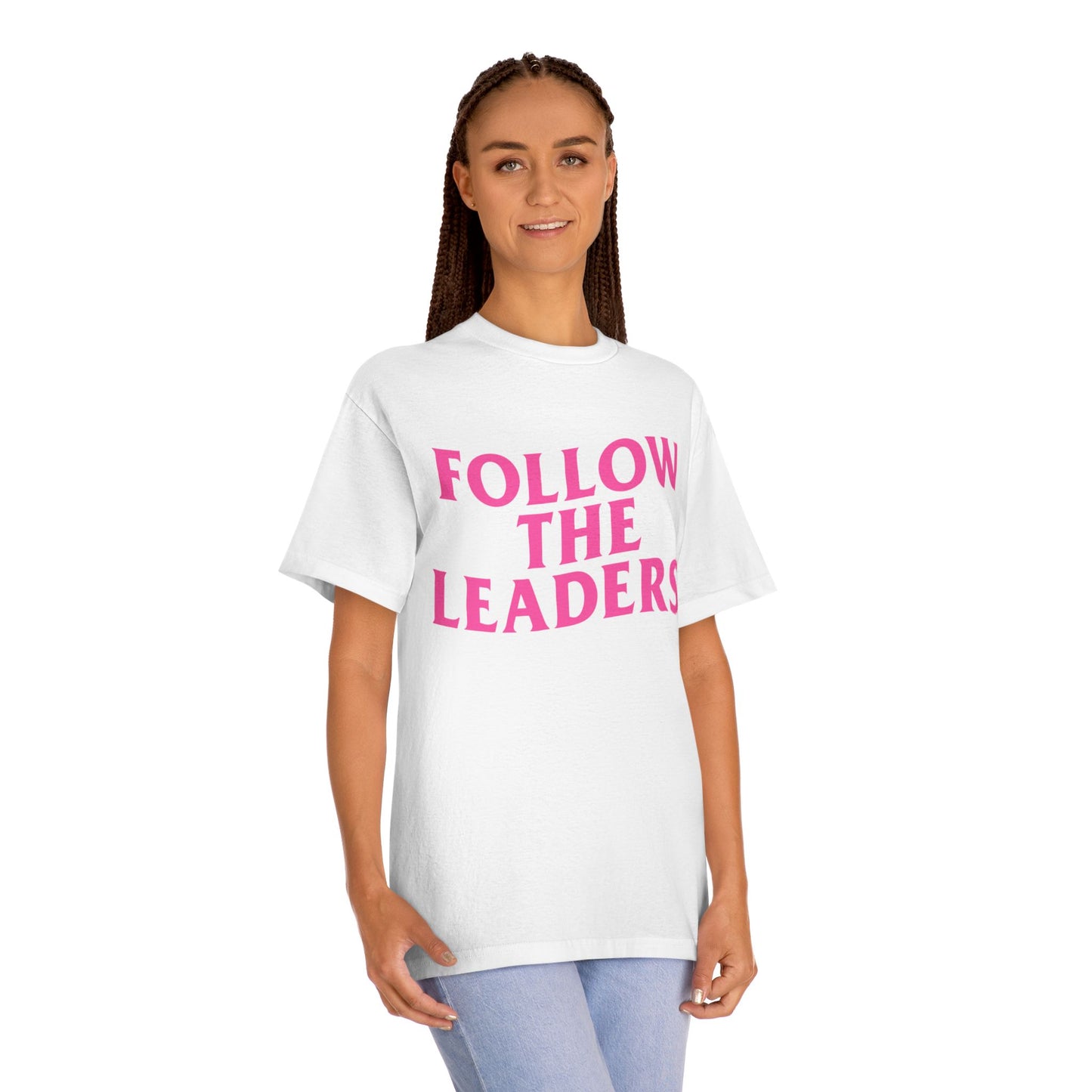 Unisex Classic Tee with 'Follow the Leaders' Print