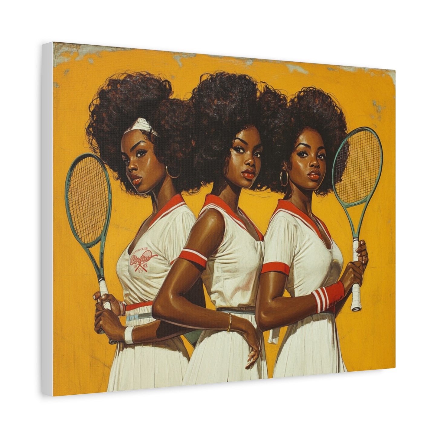 Vintage Tennis Canvas Art