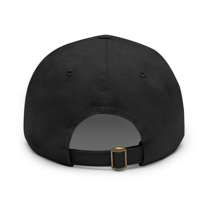 Follow the Leaders Dad Hat with Leather Patch - Stylish White Cap for Trendsetters