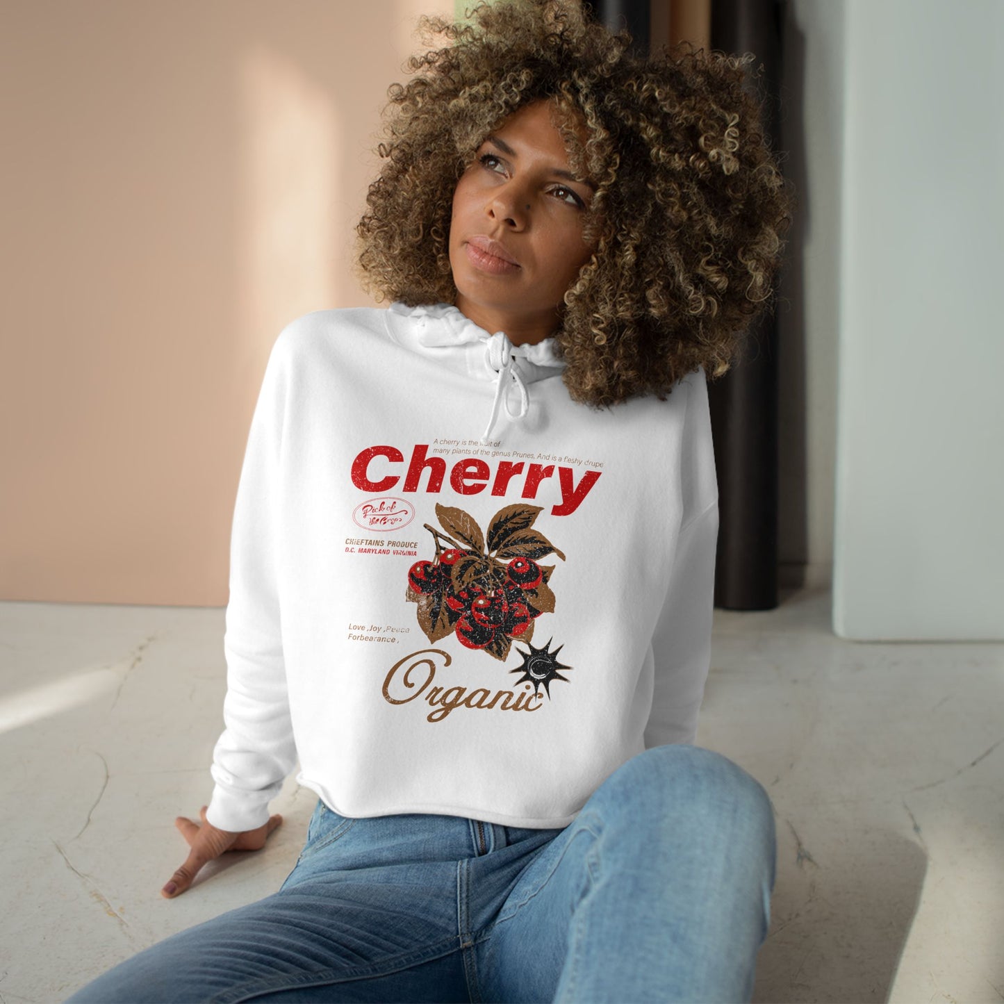 Cherry Graphic Crop Hoodie pick of the crops