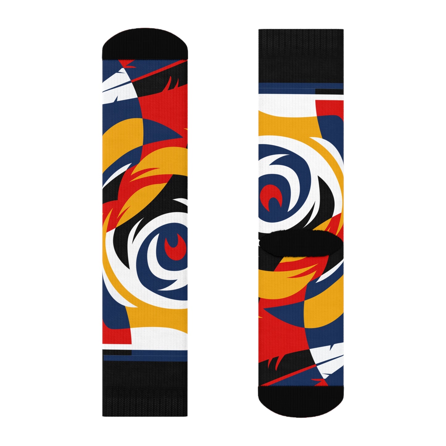 Abstract Colorful Crew Socks - Perfect for Everyday Comfort & Style