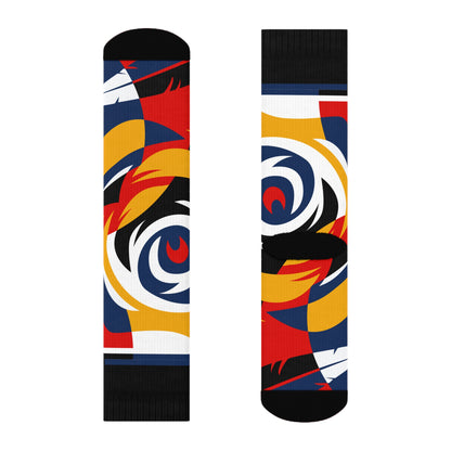 Abstract Colorful Crew Socks - Perfect for Everyday Comfort & Style