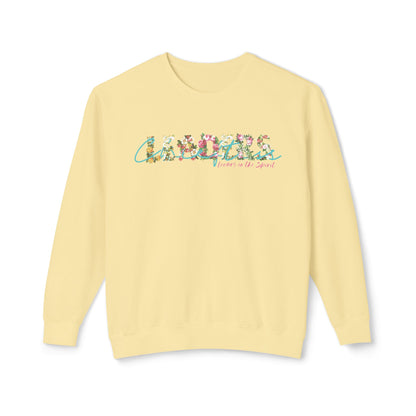 Floral Lightweight Crewneck Sweatshirt