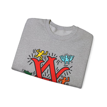 Abstract Vision Graphic Crewneck Sweatshirt