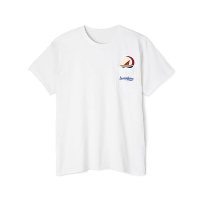 Pocket Tee — Retro Sailboat Pocket Logo T‑Shirt