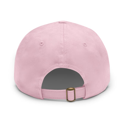 Follow the Leaders Dad Hat with Leather Patch - Stylish White Cap for Trendsetters