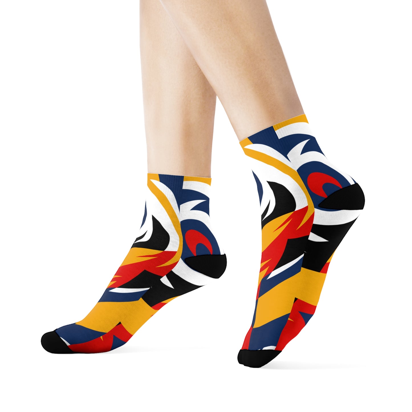 Abstract Colorful Crew Socks - Perfect for Everyday Comfort & Style