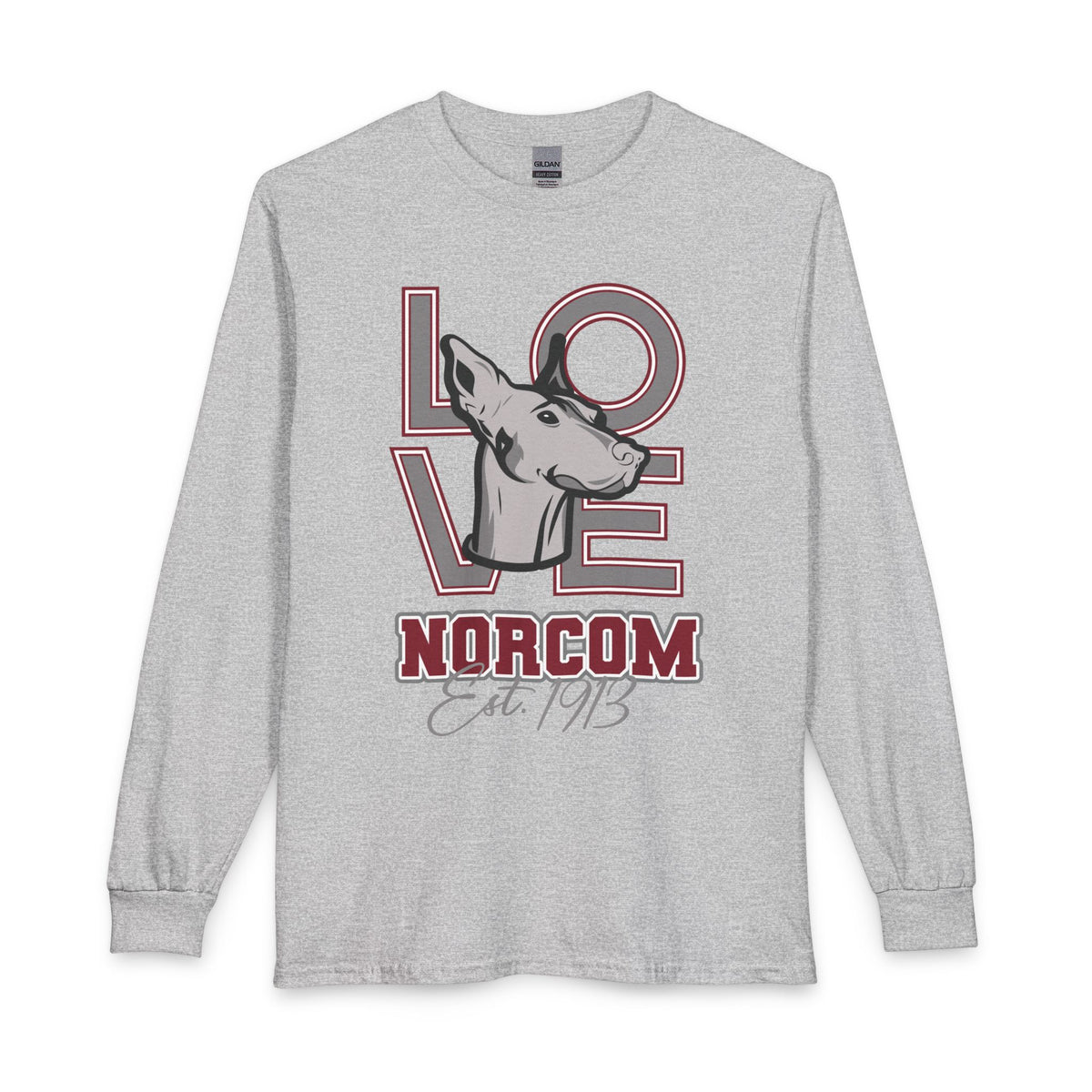 Norcom Love Long Sleeve Tee — 'LOVE NORCOM Est. 1913' School Spirit Shirt