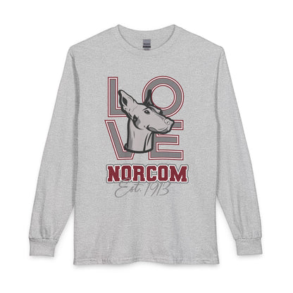 Norcom Love Long Sleeve Tee — 'LOVE NORCOM Est. 1913' School Spirit Shirt