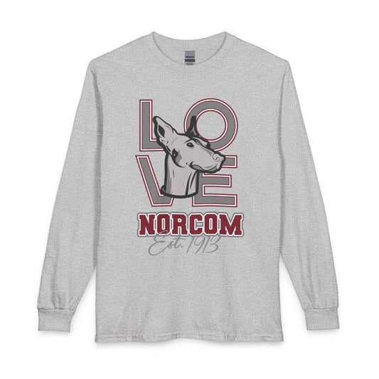 Norcom Love Long Sleeve Tee — 'LOVE NORCOM Est. 1913' School Spirit Shirt