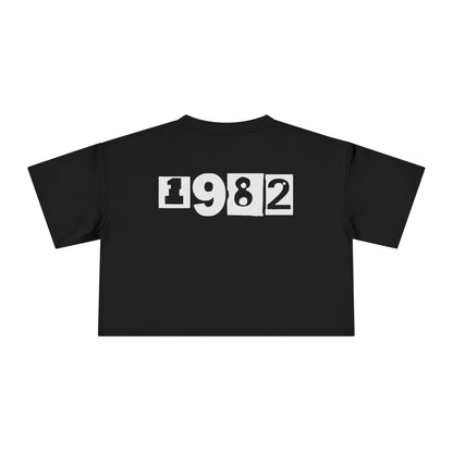 Crop Tee — Rustic Tribal Graphic "Crafted From the Ashes"