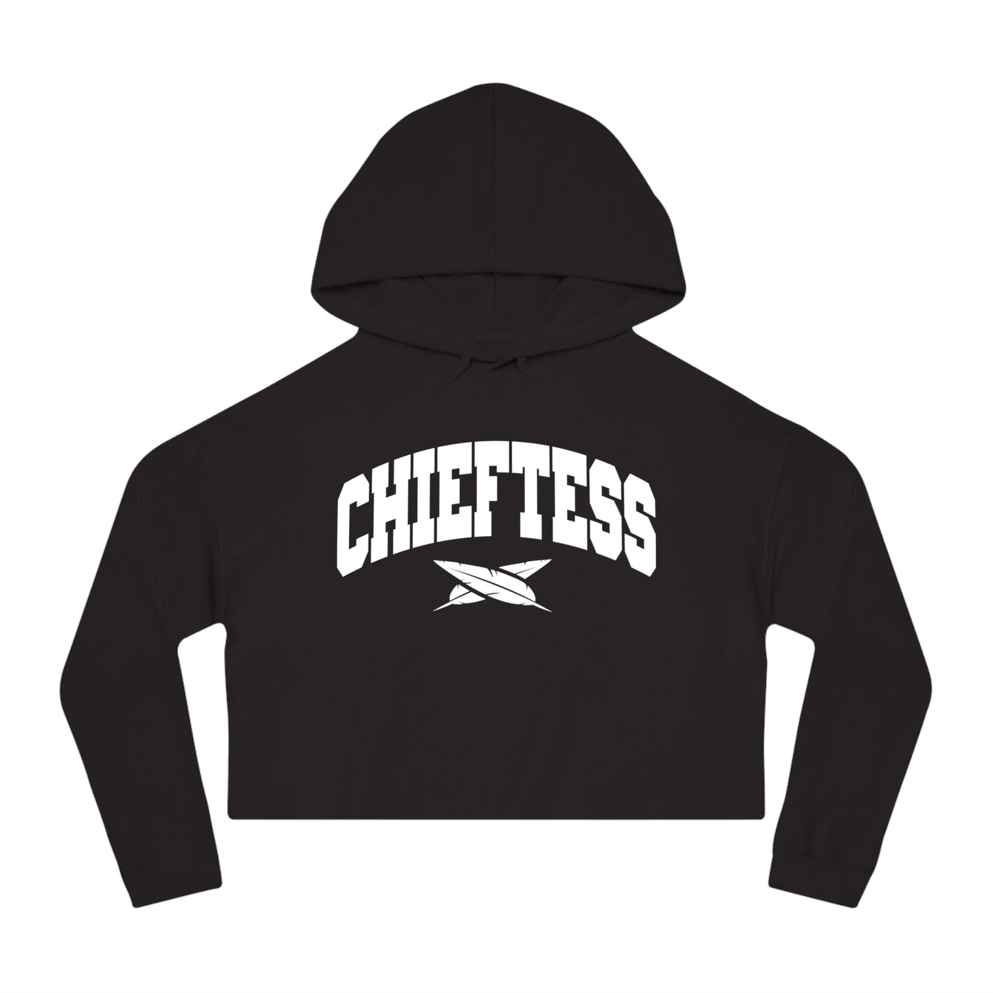 Women's Casual Cross feathers leaders Cropped Hoodie