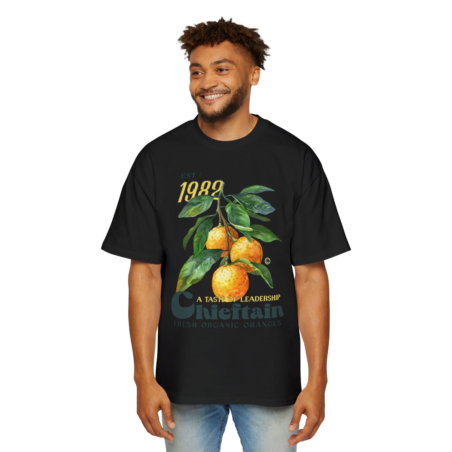 Men's Heavy Oversized Organic Orange Tee