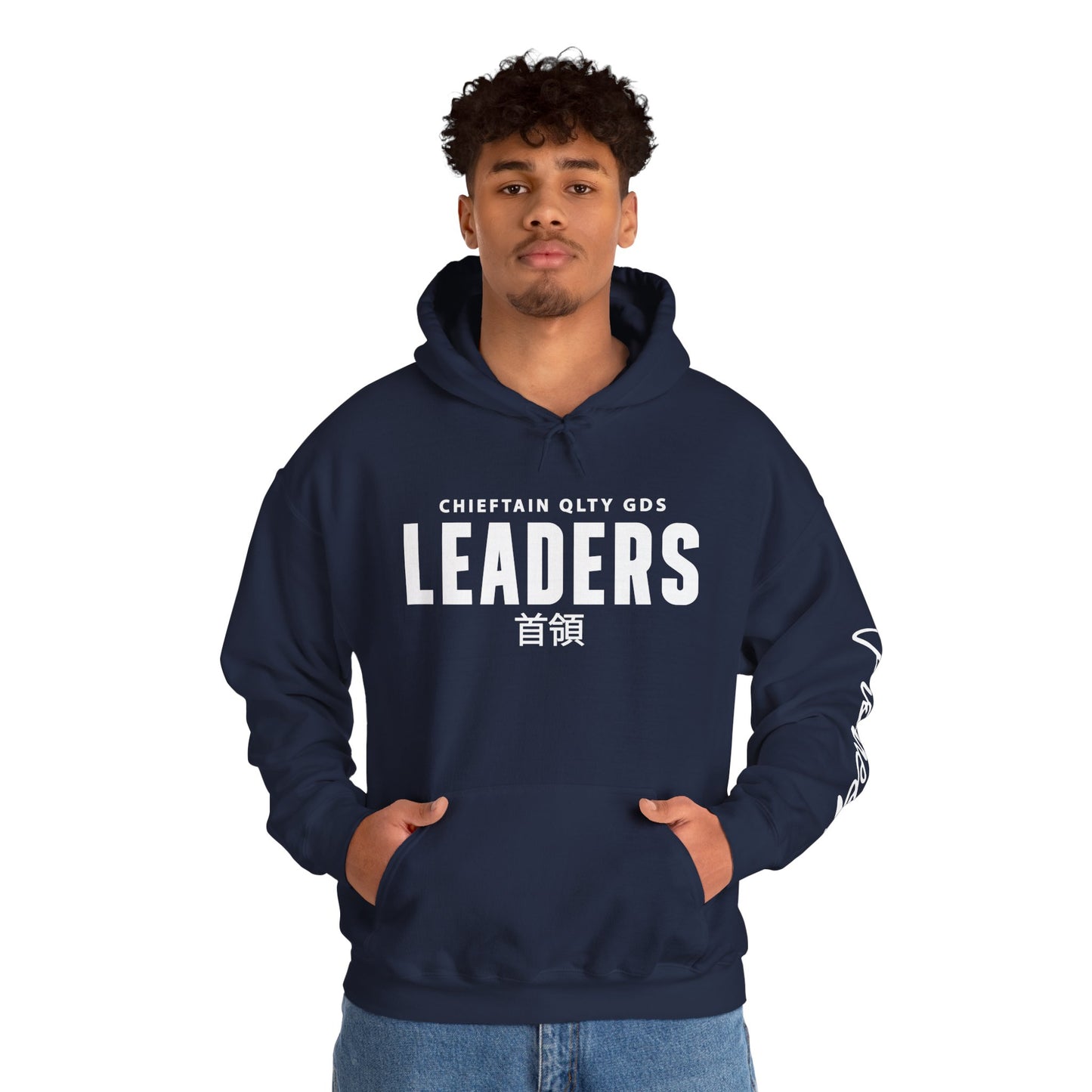 Leaders Hoodie – Bold Streetwear Pullover with 'LEADERS' with Tribe Leader Asian symbol