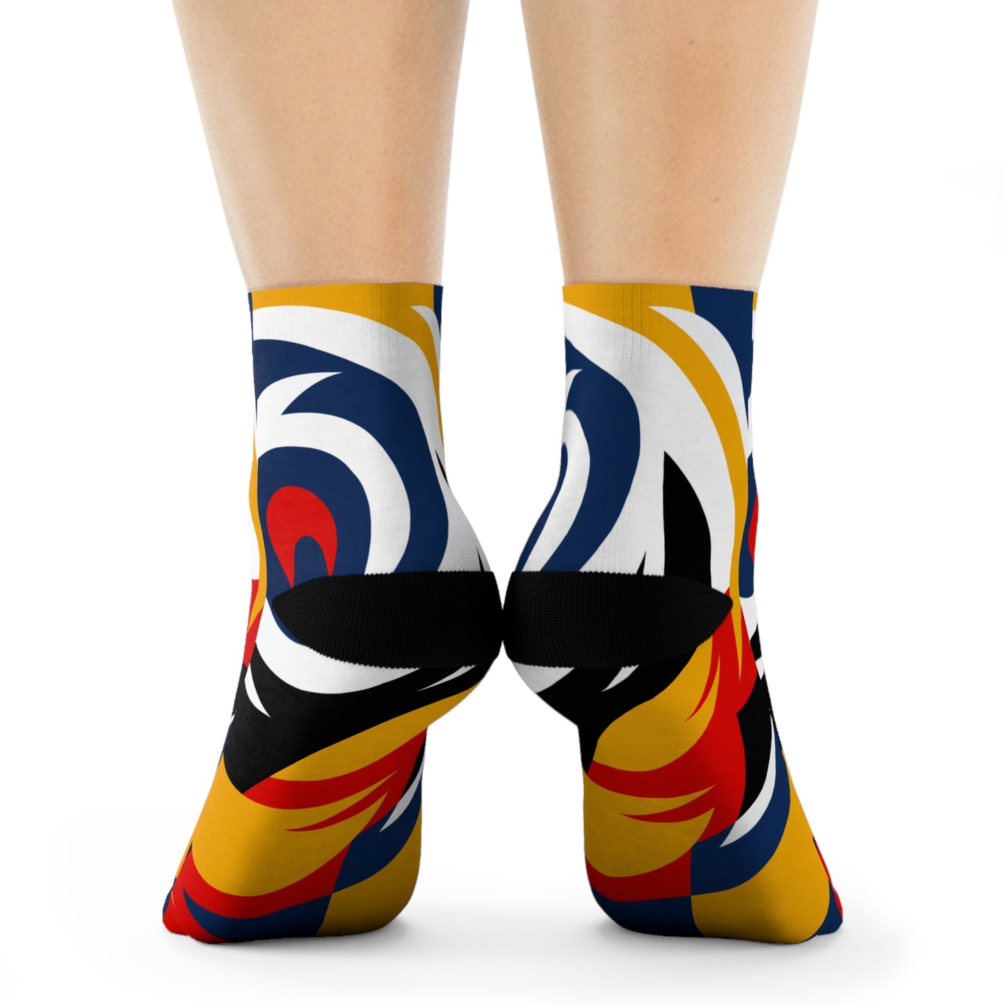 Abstract Colorful Crew Socks - Perfect for Everyday Comfort & Style