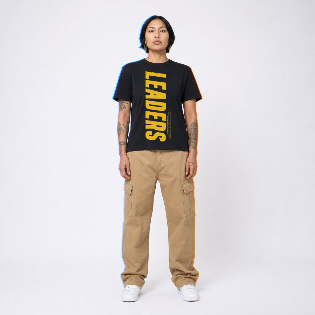 Leaders Vertical Text T-Shirt
