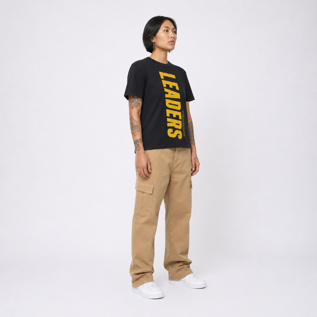 Leaders Vertical Text T-Shirt