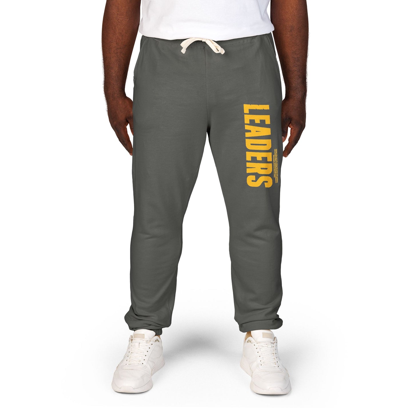 Leaders Vertical Logo Sweatpants — Garment-Dyed Fleece Joggers