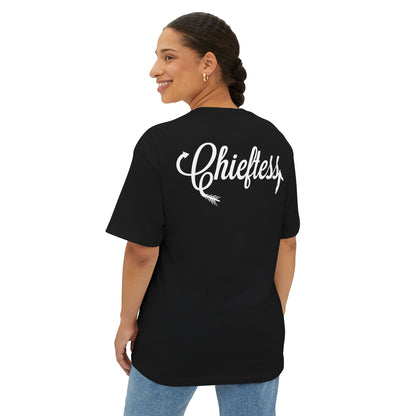 Bold Chieftess Graphic Oversized Tee - Trendy Statement T-Shirt for Everyday Style