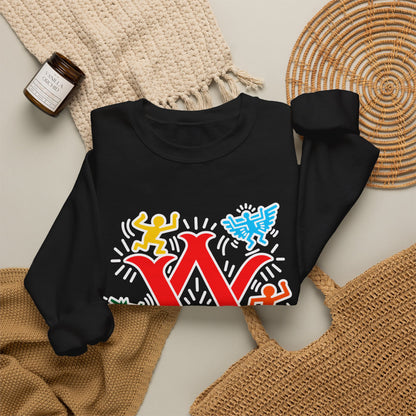 Abstract Vision Graphic Crewneck Sweatshirt
