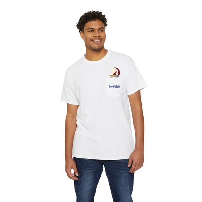 Pocket Tee — Retro Sailboat Pocket Logo T‑Shirt