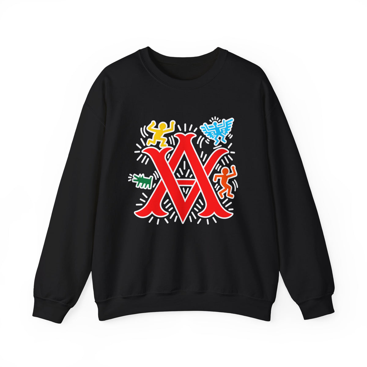 Abstract Vision Graphic Crewneck Sweatshirt