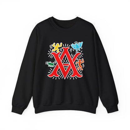 Abstract Vision Graphic Crewneck Sweatshirt