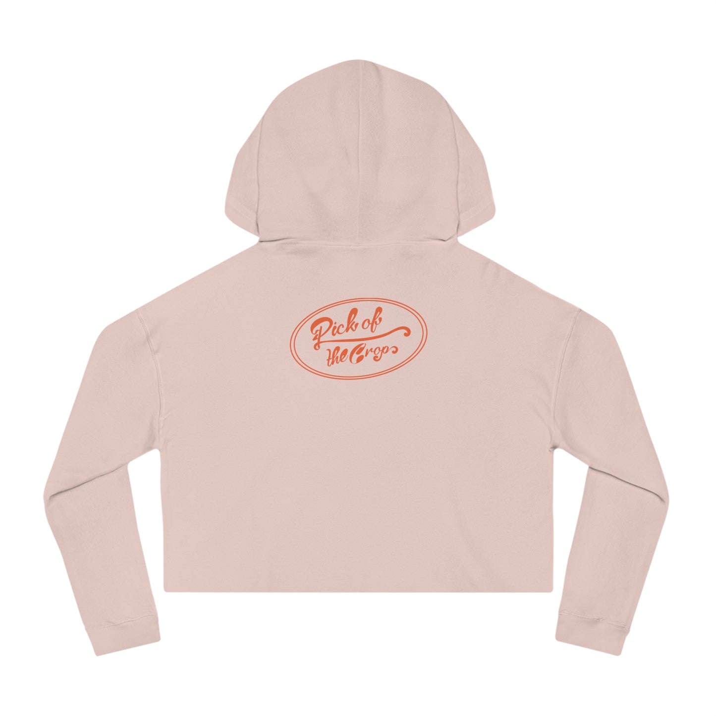 Women’s Cropped Hooded Sweatshirt with Peaches & Leaders Design