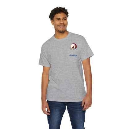 Pocket Tee — Retro Sailboat Pocket Logo T‑Shirt