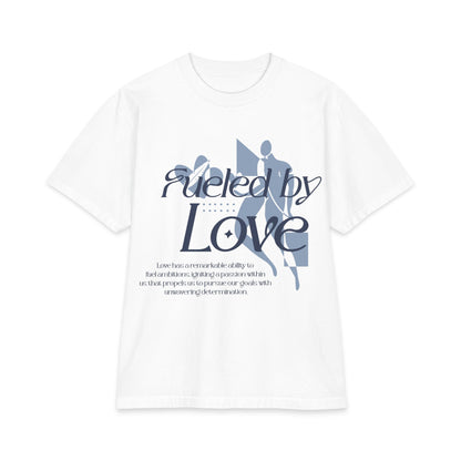 Fueled by Love Graphic Tee — Heart & Feather Design