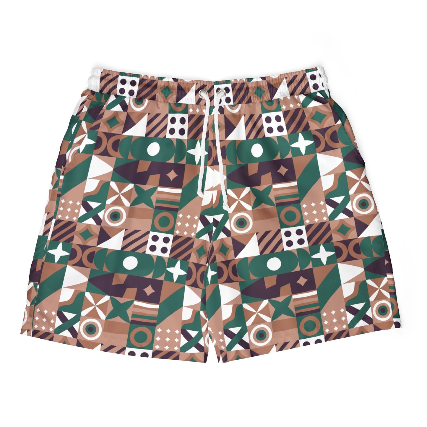 Stylish Unisex Swim Shorts - Tribe Pattern
