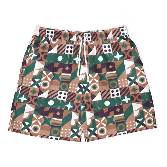 Stylish Unisex Swim Shorts - Tribe Pattern