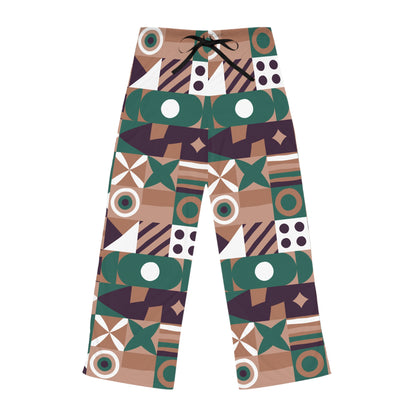 Geometric Boho Women's Pajama Pants — Cozy Patterned Lounge Sleepwear