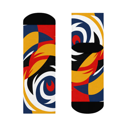 Abstract Colorful Crew Socks - Perfect for Everyday Comfort & Style