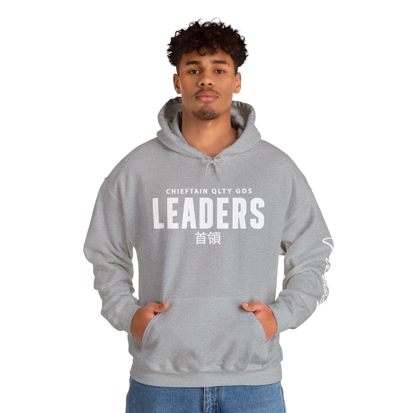 Leaders Hoodie – Bold Streetwear Pullover with 'LEADERS' with Tribe Leader Asian symbol