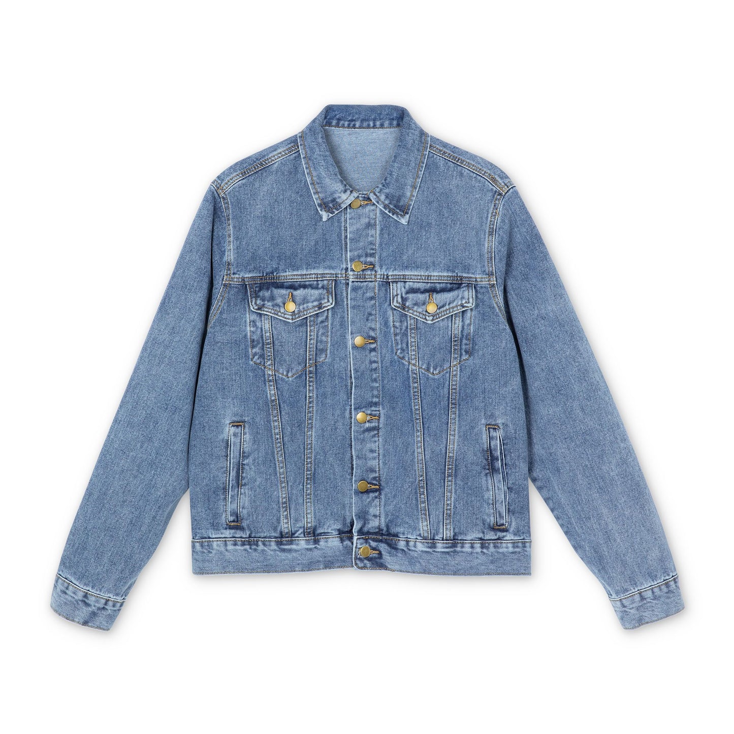 Men's Denim Jacket with Vintage Design - Casual Style for Everyday Wear