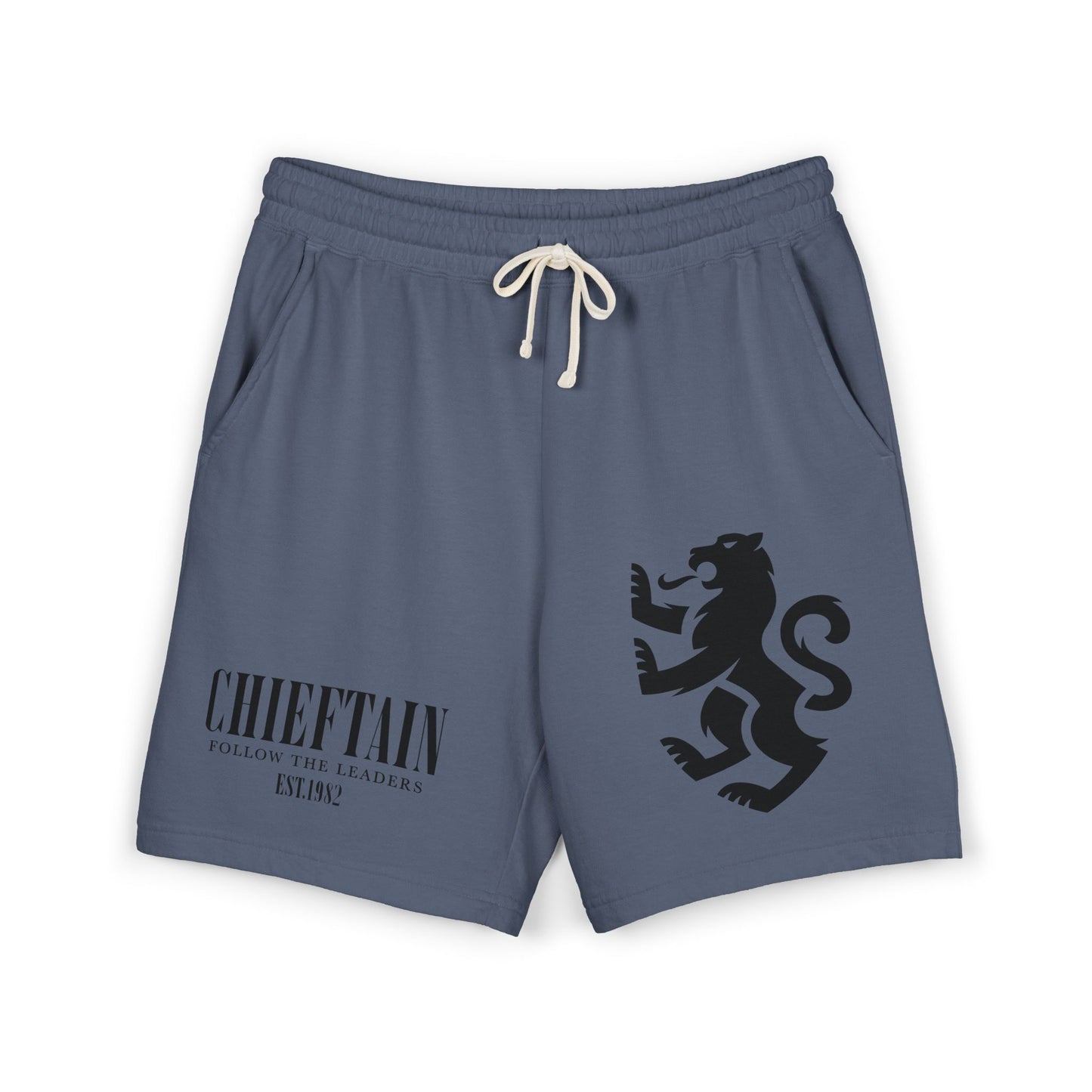 Chieftain Athleisure Sweat Shorts —Panther Emblem Casual Fleece Shorts
