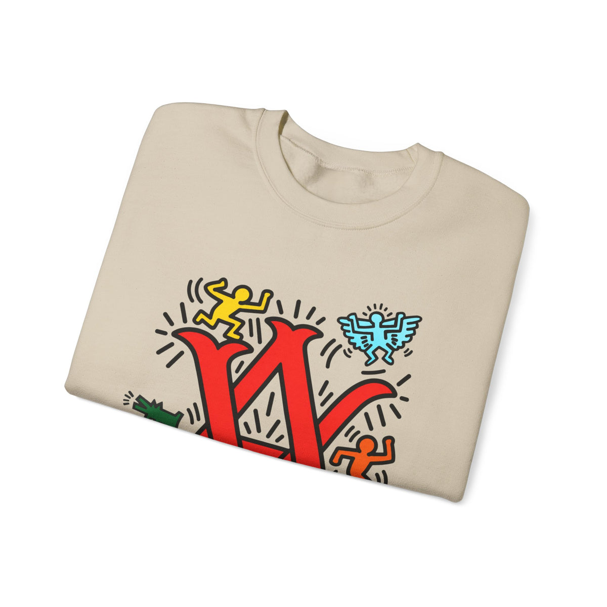 Abstract Vision Graphic Crewneck Sweatshirt