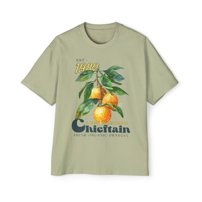 Men's Heavy Oversized Organic Orange Tee