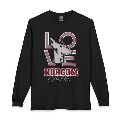 Norcom Love Long Sleeve Tee — 'LOVE NORCOM Est. 1913' School Spirit Shirt