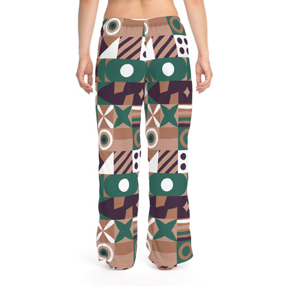 Geometric Boho Women's Pajama Pants — Cozy Patterned Lounge Sleepwear