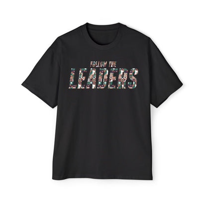 Men's Heavy Oversized Chieftain Follow The Leader pattern Tee