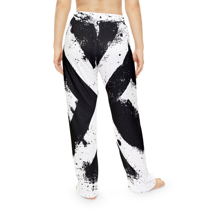 Black & White Pattern Lounge Pants — Women's Printed Sleepwear