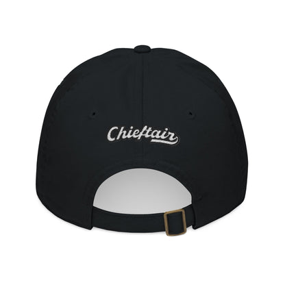 Chief Embroidered Baseball Cap — Organic Cotton, Vintage Script
